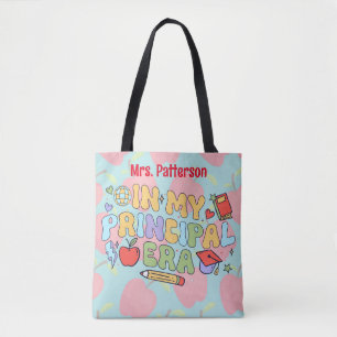 In my principal era personalised apple print tote bag