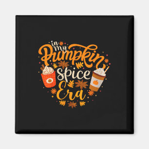 In My Pumpkin Spice Era Funny Retro Fall Vibes Tha Magnet