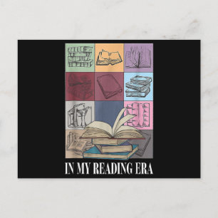 In My Reading Era Bookish Book Lover Holiday Postcard