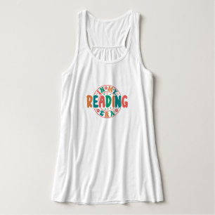 "In My Reading Era" Retro Colorful Bookish Quote Singlet