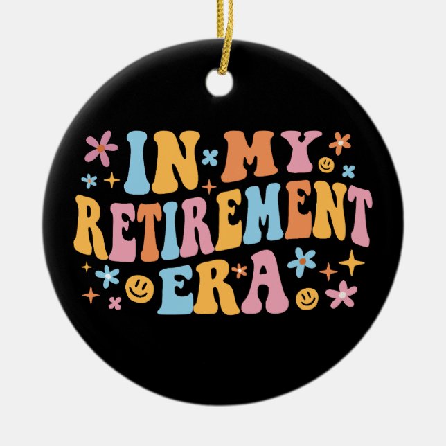 In My Retirement Era I Ceramic Tree Decoration (Front)