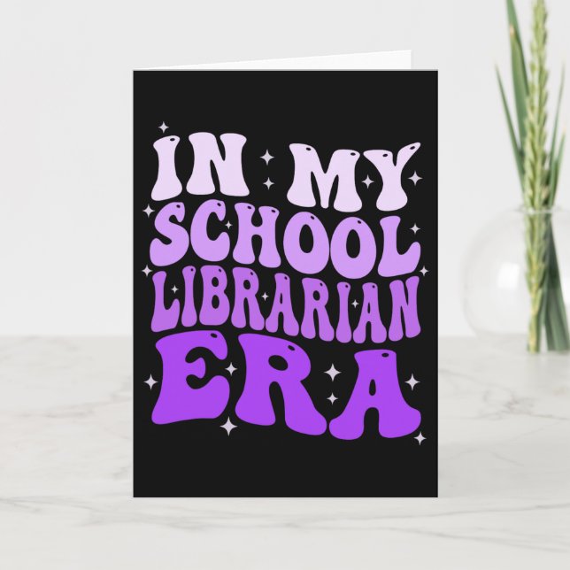 In My School Librarian Era Groovy Ck To School Boo Card (Front)