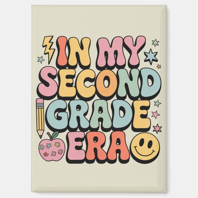 In My Second Grade Era 2nd Grade Teacher Back  Magnet (Front)