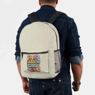 In My Second Grade Era 2nd Grade Teacher Back Printed Backpack