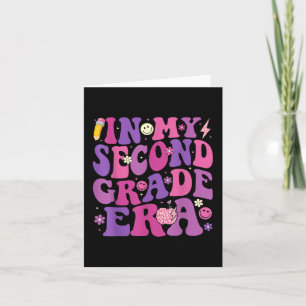 In My Second Grade Era Girl Groovy 2nd Grade Back Card