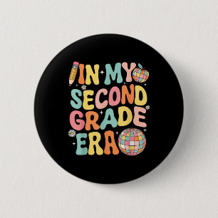 In My Second Grade Era Team 2nd Grade Teacher Back 6 Cm Round Badge