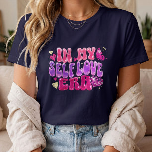 In My Self Love Era – Retro Balloon Typography Tri-Blend Shirt