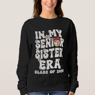 In My Senior Sister Era Groovy Volleyball Senior S Sweatshirt