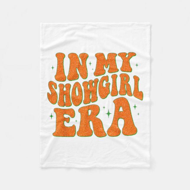 In My Showgirl Era Groovy Graphic Outfit Women Gir Fleece Blanket (Front)