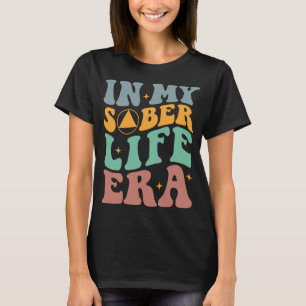 In My Sober Life Era Retro Groovy Funny Sobriety M T-Shirt