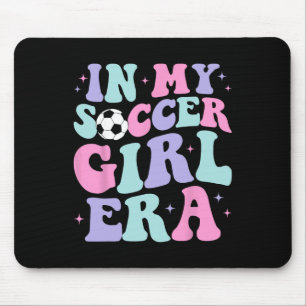 In My Soccer Girl Era Retro Groovy Soccer Girl _1 Mouse Pad