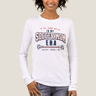 In My Soccer Mum Era Red Navy Varsity Collegiate Tri-Blend Shirt