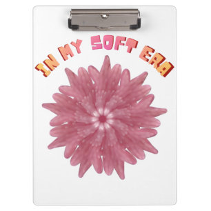 In My Soft Era   Y2K Aesthetic Pink Flower Art Clipboard