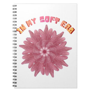 In My Soft Era Y2K Aesthetic Pink Flower Art Notebook