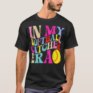 In My Softball Catcher Era Groovy Softball Lover T-Shirt