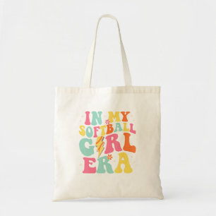 In My Softball Girl Era Retro Groovy Softball  Tote Bag