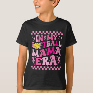 In My Softball Mama Era Funny Halloween Family Mat T-Shirt