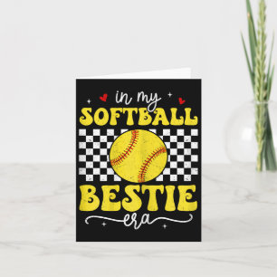 In My Softbyll Bestie Era Groovy Retro Proud Softb Card