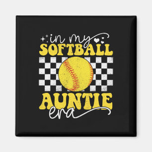 In My Softll Auntie Era Groovy Retro Proud Softll Magnet