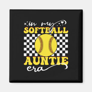 In My Softll Auntie Era Groovy Retro Proud Softll Magnet