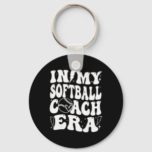 In My Softll Coach Era Funny Dad Mom Softll Coach Key Ring