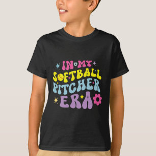 In My Softll Pitcher Era Groovy Fastpitch Girls Ga T-Shirt