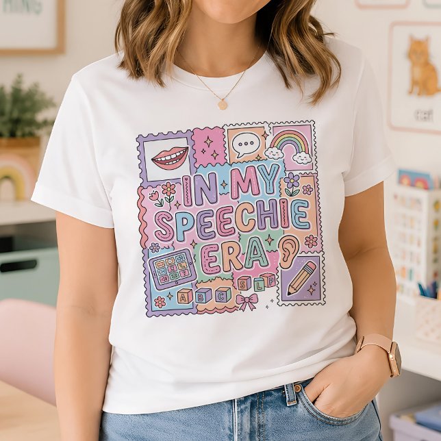 In My Speechie Era Pastel Speech Therapy T-Shirt (Creator Uploaded)