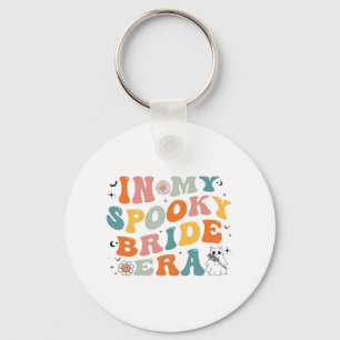 In My Spooky Bride Era Groovy Halloween Wedding  Key Ring