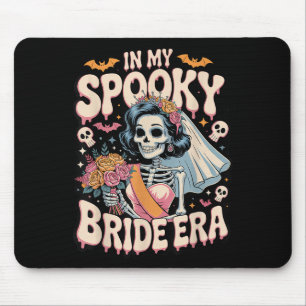 In My Spooky Bride Era Halloween Skeleton Wedding  Mouse Pad