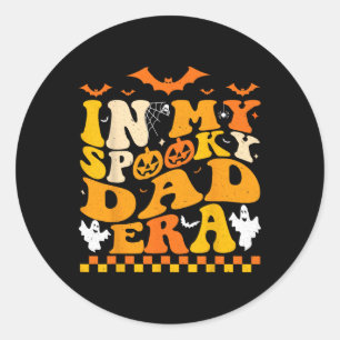 In My Spooky Dad Era Halloween Funny Father Classic Round Sticker