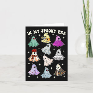 In My Spooky Era Groovy Ghost Halloween Funny  Card