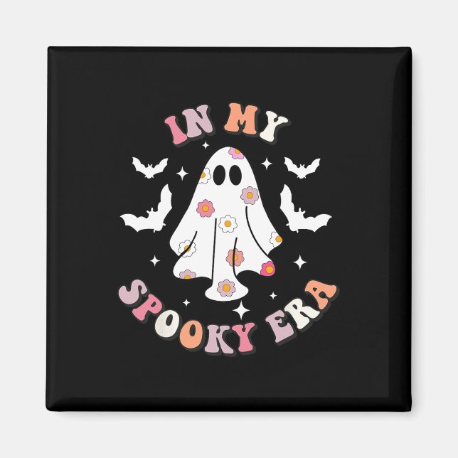 In My Spooky Era Retro Groovy Cute Ghost Spooky Ha Magnet (Front)
