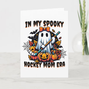 In My Spooky Hockey Mom Era Halloween Coquette Gho Card