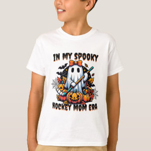 In My Spooky Hockey Mom Era Halloween Coquette Gho T-Shirt