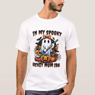 In My Spooky Hockey Mom Era Halloween Coquette Gho T-Shirt