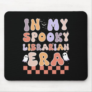 In My Spooky Librarian Era Ghost Halloween Retro  Mouse Pad