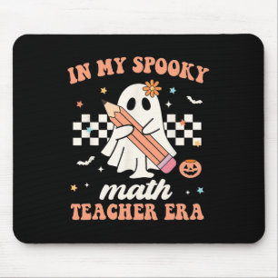 In My Spooky Math Teacher Era Groovy Retro Hallowe Mouse Pad