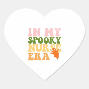 In My Spooky Nurse Era Halloween Nurse Heart Sticker