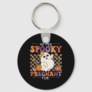 In My Spooky Pregnant Era Ghost Halloween Pregnant Key Ring