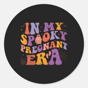 In My Spooky Pregnant Era Halloween Pregnancy Anno Classic Round Sticker