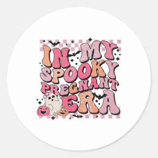 In My Spooky Pregnant Era Halloween Pregnancy Anno Classic Round Sticker