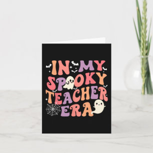 In My Spooky Teacher Era Ghost Halloween Retro Tea Card
