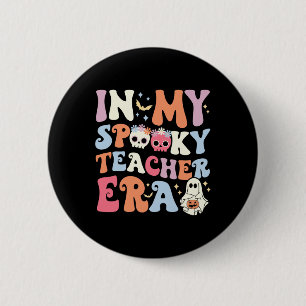 In My Spooky Teacher Era Halloween Groovy Witchy T 6 Cm Round Badge