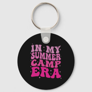 In My Summer Camp Era Groovy Funny Camping Camper Key Ring