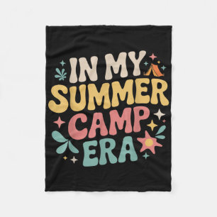 In My Summer Camp Era Retro Counsellor Camping Vib Fleece Blanket