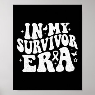In My Survivor Era Pink Ribbon Breast Cancer Aware Poster