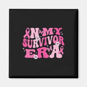 In My Survivor Era Pink Ribbon Breast Cancer Magnet