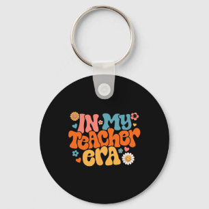 In My Teacher Era Groovy First Day Of School Back Key Ring
