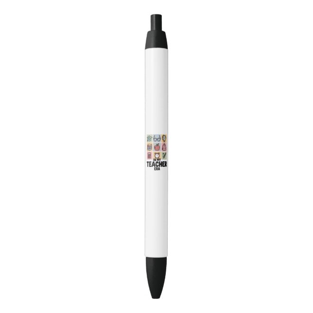 In My Teacher Era Kindergarten Teacher Life Black Ink Pen (Front Vertical)
