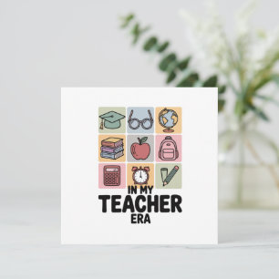 In My Teacher Era Kindergarten Teacher Life Invitation